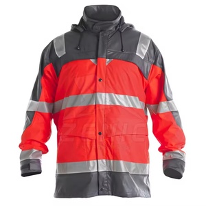 Mens Durable Reflective <b>Jacket</b> High Visibility Workwear Safety Protective Industrial Outdoor Construction Safety <b>Jacket</b> For Man - Product Image 4