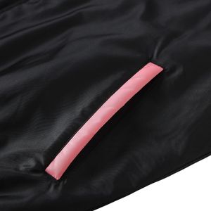 AKA Black Green <b>Pink</b> Varsity Bomber <b>Jacket</b> Women's Satin Letterman Outerwear With Embroidered Greek Style Design - Product Image 4