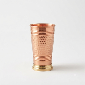 Hammered Copper Water <b>Glass</b> <b>Set</b> Pure Copper Drinking <b>Tumblers</b> Handmade Ayurvedic Cups Kitchen Dining Wholesale Supplier Exporter - Product Image 2