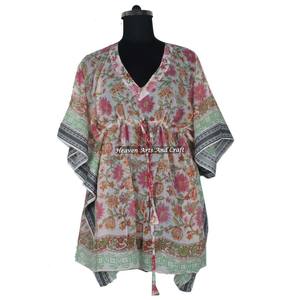 Bikini Estampado Estilo Británico, Traje de Baño, Kaftán Corto, Ropa de Playa para Mujer, Vestido Informal Bohemio, 100% Orgánico, Diseño de Diseñador - Product Image 2