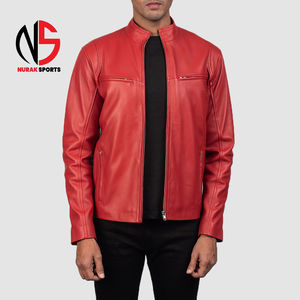 Chaqueta de Cuero de Primera Calidad para Hombre, Estilo Moderno, con Cuero Vacuno 100% Original, Servicio OEM, Personalizada 2026 - Product Image 1