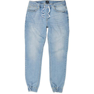 Jeans grande taille pour hommes, coupe slim, pantalon jogger en denim, séchage rapide, streetwear, jeans harem, pantalon cargo, longueur cheville, pantalon en denim fuselé - Product Image 4