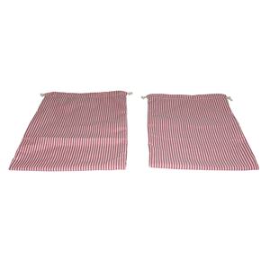 Bolsa de lavandería para hotel personalizable con logo impreso, reutilizable, lavable, con estampado de rayas, de tela de poliéster y viscosa, con cordón. - Product Image 6