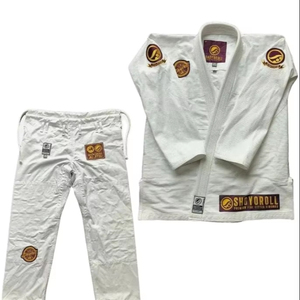 Lote de Shoyorol Blanco en Oferta #   Kimono Brasileño de Jiu-Jitsu BJJ, Uniforme de Artes Marciales, 100% Algodón, Cómodo, para Luchadores - Product Image 1
