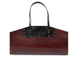 Porta leños de cuero para chimenea, soporte para leña, accesorios para chimenea, organizador de leña, portaleños de cuero - Product Image 4