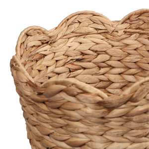 Versatile Woven Waste <b>Bin</b>, Water Hyacinth Basket for Kitchen Bathroom & Office, Natural Fiber Trash Can <b>with</b> Handle From Vietnam - Product Image 5