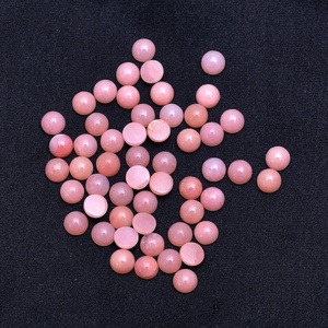 Opale rose naturelle, cabochon rond à dos plat, calibré, pierre précieuse en vrac pour bijoux, certifiée par un tiers - Product Image 5