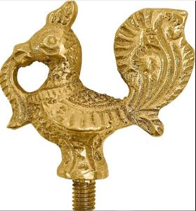 Support de lampe à huile Diya Deepak en laiton élégant, motif paon, style Art traditionnel indien Villa - Product Image 1