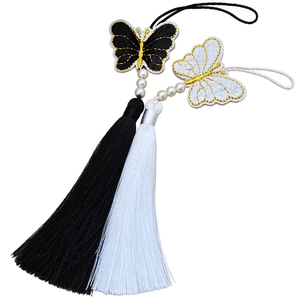 Korean Traditional Butterfly Norigae <b>Phone</b> Charm Pearl Tassel Handmade Mobile <b>Phone</b> <b>Strap</b> Bag Keychain Decorative Accessory - Product Image 5