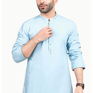 <b>Men</b> Cotton Salwar Kameez Set Traditional Muslim Ethnic Wear Casual <b>Kurta</b> Pajama Wholesale Clothing. - Product Image 5