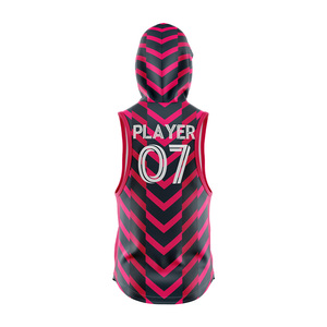 Customized 7v7 American Flag Football Jersey 100% Polyester Quick Dry Sleeveless <b>Pullover</b> Plus Size Front Sublimated OEM ODM - Product Image 3