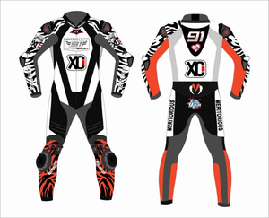 Traje de Carreras Personalizado de Cuero Vacuno/Canguro para Hombre, de Una Pieza |   Traje/Mono de Motociclismo al por Mayor, Nivel CE 2 - Product Image 1