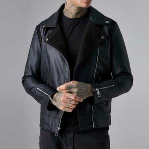 Fine Quality Online Purchases Wholesale Manufacturer Men's <b>Biker</b> <b>Jacket</b> Professional Design Fashionable Leather <b>Jacket</b> - Product Image 3