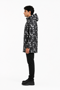 Livster men longline puffer jacket winter hooded padded jacket <b>camouflage</b> print winter coat men insulated hooded parka stylish - Product Image 2