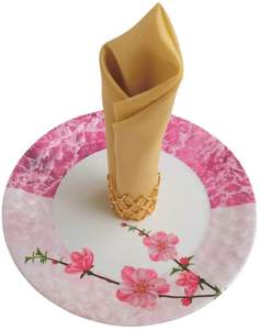 Anillo para Servilletas de Metal de Latón Elegante Hecho a Mano, Plateado con Diseño de Hoja en Relieve, Ecológico para una Decoración de Mesa con Estilo - Product Image 5