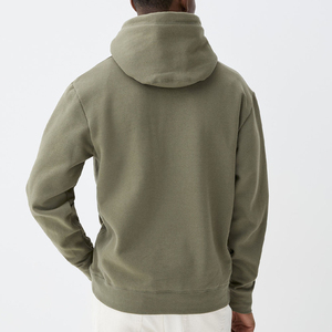 Sudadera con capucha verde oliva para hombre de ASKIM IMPEX, 100% algodón, forro polar, informal, para otoño, con bolsillo frontal, sudaderas con capucha para hombre. - Product Image 2