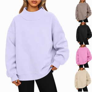 เสื้อสเวตเตอร์คอเต่าขนาดใหญ่ สีพื้น ผ้าถัก แขนยาว ใส่ได้ทั้งชายและหญิง สำหรับฤดูใบไม้ร่วง - Product Image 5