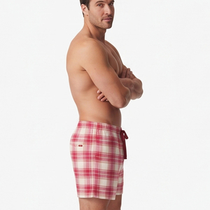 Pantalones Cortos de Franela para Hombre, Ropa de Dormir de Alta Calidad, Pantalones Cortos a Cuadros de Franela 100% Algodón con Cordón Ajustable - Product Image 5