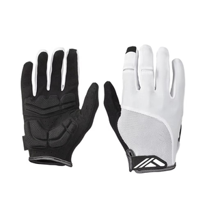 Guantes de Ciclismo de Dedo Completo Blancos y Negros con Protección de Malla en la Palma para Deportes al Aire Libre - Product Image 5