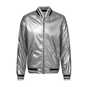 Chaqueta Varsity de Béisbol de Invierno de Alta Calidad, 100% Poliéster Satinado, Chaqueta Varsity de Seda OEM, Chaqueta Lisa - Product Image 1