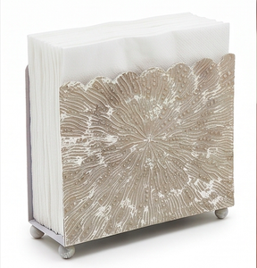 Grand porte-mouchoirs en métal galvanisé, design élégant, parfait pour les événements de mariage, accessoire de table élégant pour la maison - Product Image 1