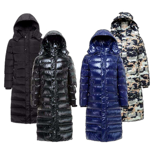 American Edition 700 Peng Waterproof Embroidered Hooded Knee-Length Trench <b>Jacket</b> for <b>Men</b> Women <b>White</b> 90% Duck All-Match - Product Image 6
