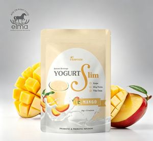 Batido de Yogur de Mango Saludable en Polvo, Bebida de Desayuno Alta en Fibra, Batido de Proteína de Yogur de Mango, Bebida Instantánea en Polvo, 15 Sobres - Product Image 1