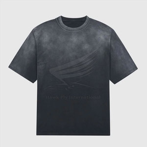 T-shirt décontracté pour homme sur mesure 2026, col rond, coupe classique, effet délavé, 100 % coton, été, haute qualité, respirant, prix abordable - Product Image 6