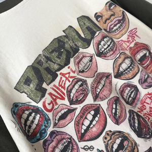 เสื้อยืดสตรีทแวร์สกรีนลายกราฟิกสองชั้น แขนยาว ทรงวินเทจ แบบครอป เสื้อยืดผู้ชายสองชั้น - Product Image 4