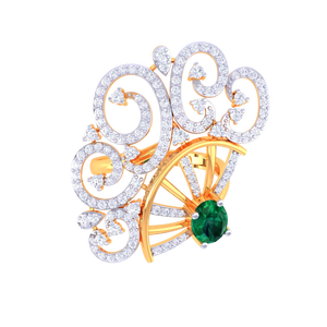 Anillo de Dedo Nupcial Étnico con Diamantes y Filigrana Ornamentada de Estilo Victoriano Vintage - Product Image 3