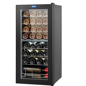 Frigorifero Cantinetta Vino a Doppia Zona da 32 Bottiglie, Indipendente, con Controllo Digitale, Doppia Temperatura, Vetro Temperato, Installazione Mini - Product Image 1