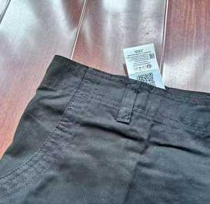 Shorts cargo pour hommes, couleur unie, taille mi-haute, taille élastique, décontracté, tissé, respirant, infroissable, avec cordon de serrage, polyester/coton - Product Image 5