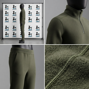 Conjunto Deportivo de Dos Piezas para Hombre, Sudadera con Capucha y Pantalones Deportivos, con Logotipo Personalizado Bordado, Térmico para Invierno - Product Image 4