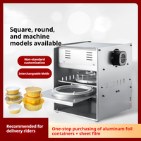 Machine de scellage semi-automatique à chaud pour contenants alimentaires en aluminium, idéale pour la restauration rapide et les pâtisseries