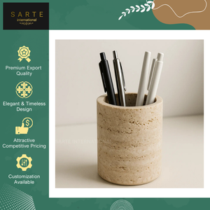 Portaplumas de Mármol Hecho a Mano al por Mayor, Organizador de Escritorio Personalizable con Personalización para Uso en Oficina - Product Image 2