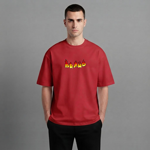 T-shirts pour hommes en tissu polaire 100% coton 220g, coupe classique, confortables pour les tenues quotidiennes, couleur - Product Image 6
