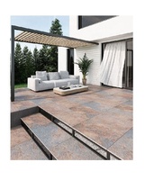 Carreaux de sol en porcelaine pleine masse de 20 mm, finition mate, design moderne et rustique, pour usage extérieur en villas et supermarchés