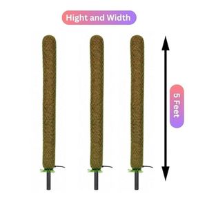 Poteau en coco naturel de 5 pieds (60 pouces) en fibre de coco pour plantes grimpantes - Product Image 1