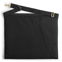 Tablier de régale des Chevaliers Templiers en velours noir, motif maçonnique brodé, pour cérémonie, excellente qualité, souvenir maçonnique