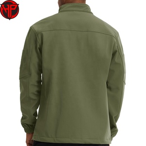 Men's Softshell Jacket Stand Collar Zip Up Outdoor Workwear Windproof Breathable <b>Lightweight</b> Utility <b>Coat</b> - Product Image 6
