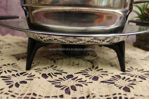 Réchaud élégant en acier inoxydable poli miroir avec finition argentée parfait pour le service des aliments à l'hôtel et au restaurant - Product Image 3