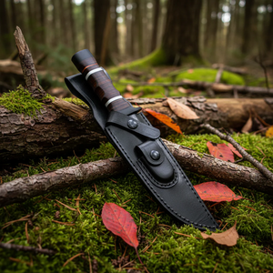 Couteau Bowie Viking artisanal en acier D2 de qualité industrielle, manche ergonomique en bois de rose de qualité supérieure |   Comprend du cuir durable OEM - Product Image 6