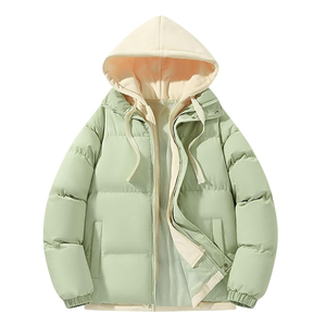 Veste matelassée pour homme à fermeture éclair intégrale, avec logo personnalisé, de haute qualité, à manches longues, en polyester, pour l'hiver, fabriquée directement en usine - Product Image 1