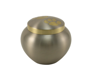 Mini Pet Cremation <b>Urn</b> with Paw Print Lid Stainless Steel Keepsake Ashes Container for Dog and <b>Cat</b> Memorial - Product Image 2