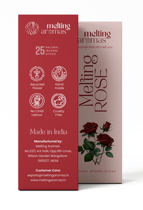 Bâtonnets d'encens religieux MELTING ROSE en bambou - Biologiques et écologiques - Product Image 2