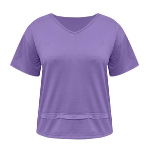 Camisetas de Talla Grande con Hombros Caídos y Manga Corta para Mujer, Estilo Casual de Verano, Cuello Redondo, Color Sólido, de Bangladesh Apparel - Product Image 3