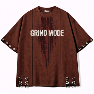 เสื้อยืดสตรีทแวร์โอเวอร์ไซส์สั่งทำพิเศษ ผ้าคอตตอนหนานุ่ม ทรงไหล่ตก พิมพ์ลายกราฟิก พร้อมห่วงโลหะ แฟชั่นสำหรับผู้ชาย - Product Image 4