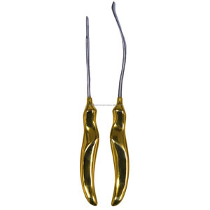 Ensemble d'instruments chirurgicaux dentaires de précision mondiale, 6 pièces, manuels, ergonomiques, avec poignée dorée, en acier inoxydable, comprenant un dissectionneur et un élévateur - Product Image 4