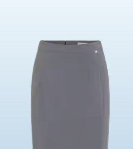 ANIMA <b>Grey</b> Korean Style Slit <b>Pencil</b> <b>Skirt</b> Office Uniform - Product Image 1