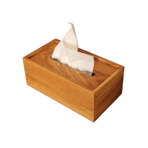 Boîte à mouchoirs en bois carrée marron foncé style vintage, design artisanal avec fermoir en laiton, pour la maison et le bureau, décoration de table - Product Image 3